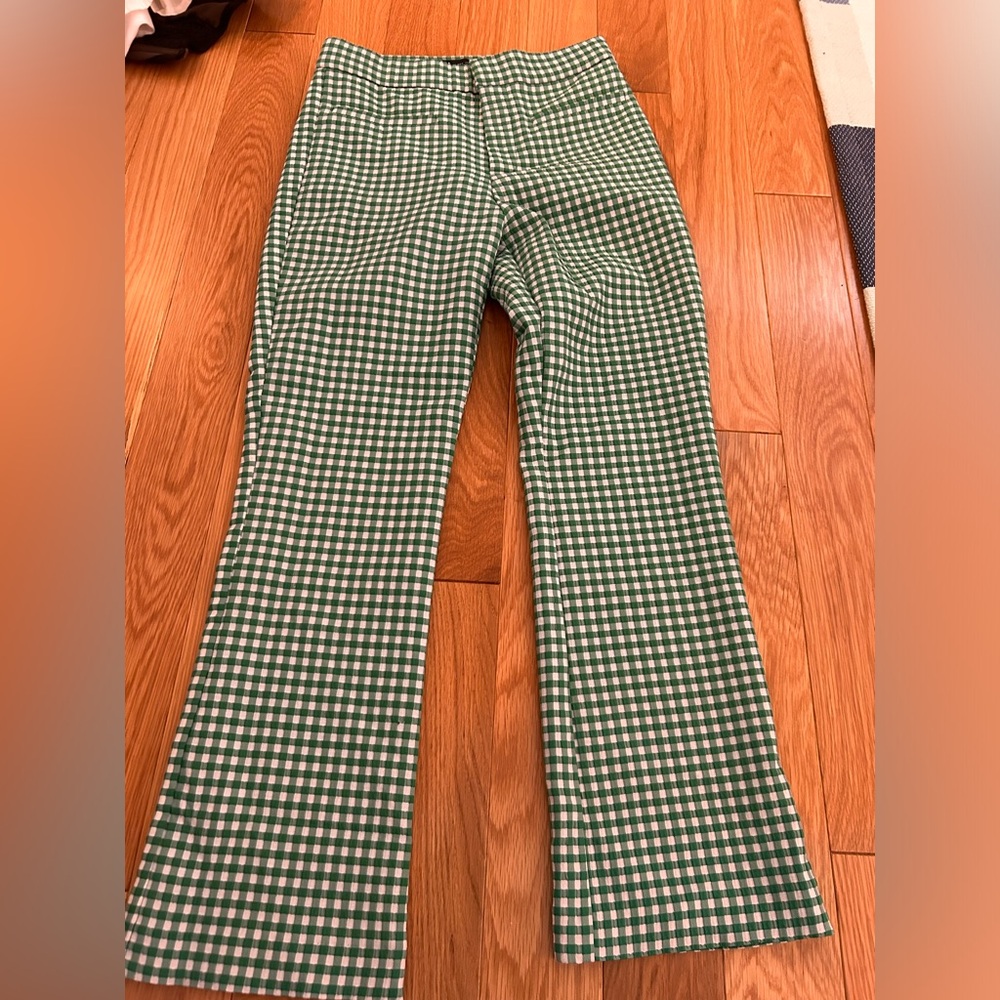 Zara green gingham pants